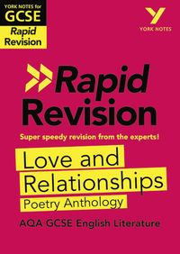 Produktbild: York Notes RAPID AQA GCSE (Revision Guide) Love and Relationships Poetry Anthology - for 2025, 2026 exams