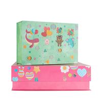 Produktbild: Idena Geschenkboxen Kinder Magnetverschluss mehrfarbig B/T L: 43,2x29,5cm M: 37,1x24,8cm 2 St&uuml;ck