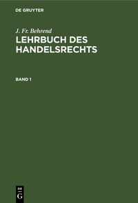 Produktbild: Lehrbuch des Handelsrechts. Band 1