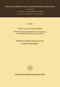 Produktbild: Vergleich zwischen kalt und warm umgeformten B&ouml;den