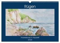 Produktbild: R&uuml;gen Impressionen in Aquarell (Wandkalender 2026 DIN A3 quer), CALVENDO Monatskalender