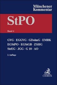Produktbild: M&uuml;nchener Kommentar zur Strafprozessordnung Bd. 4: GVG, EGGVG, GDolmG, EMRK, EGStPO, EGStGB, ZSHG, StrEG, JGG, G 10, AO