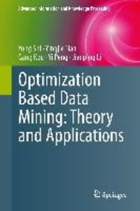 Produktbild: Optimization Based Data Mining: Theory and Applications
