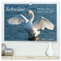 Produktbild: Mit dem Schwan durchs Jahr 2027 (hochwertiger Premium Wandkalender 2027 DIN A2 quer), Kunstdruck in Hochglanz