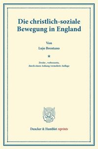 Produktbild: Die christlich-soziale Bewegung in England.