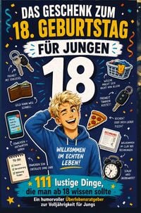 Produktbild: DAS GESCHENK ZUM 18. GEBURTSTAG F&Uuml;R JUNGS: 111 lustige Dinge, die man ab 18 wissen sollte