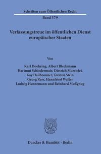 Produktbild: Verfassungstreue im &ouml;ffentlichen Dienst europ&auml;ischer Staaten.
