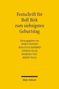 Produktbild: Festschrift f&uuml;r Rolf Birk zum siebzigsten Geburtstag