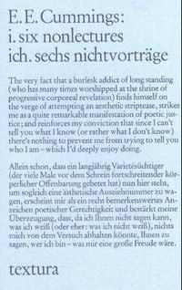 Produktbild: I. six nonlectures. ich. sechs nichtvortr&auml;ge