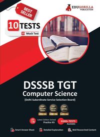 Produktbild: DSSSB TGT Computer Science Book 2023 (English Edition) - Trained Graduate Teacher - 10 Full Length Mock Tests (2000 Solved Questions) with Free Access