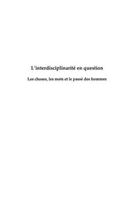 Produktbild: Interdisciplinarite en question L'