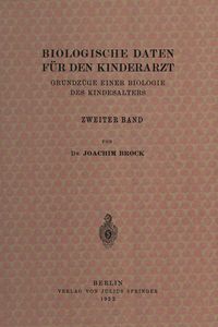 Produktbild: Biologische Daten f&uuml;r den Kinderarzt