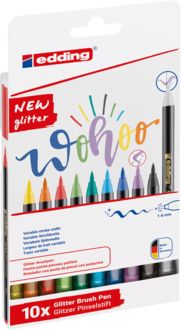 Produktbild: edding 1340 glitzer Pinselstift 10er Set