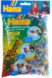 Hama The Original Beads, transparent, glitter, 3000 Stück
