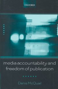 Produktbild: Media Accountability and Freedom of Publication