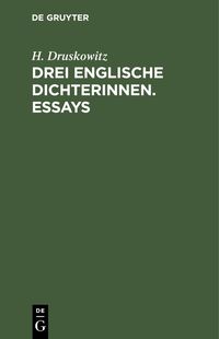 Produktbild: Drei englische Dichterinnen. Essays