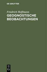 Produktbild: Geognostische Beobachtungen