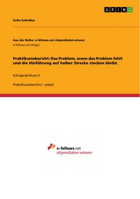 Produktbild: Praktikumsbericht: Das Problem, wenn das Problem fehlt und die Hinf&uuml;hrung auf halber Strecke stecken bleibt.