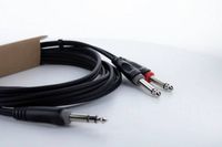 Produktbild: Cordial 14877 Klinke Audio Y-Adapter [1x Klinkenstecker 6.3mm (stereo) - 2x Klinkenstecker 6.3mm (mono)] 1.50m Schwarz PVC-Mantel