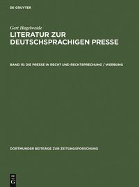 Produktbild: Die Presse in Recht und Rechtsprechung / Werbung