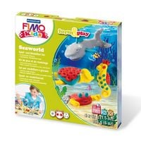 Produktbild: STAEDTLER FIMO kids 8034, ofenhärtende Modelliermasse, Set Oceanlife mit 4 Blöcken 42 g, Modellierstab