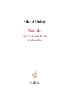 Produktbild: Non-dit : entretiens avec Henri de Monvallier