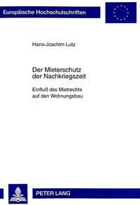 Produktbild: Der Mieterschutz der Nachkriegszeit
