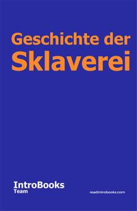 Produktbild: Geschichte der Sklaverei