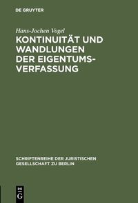 Produktbild: Kontinuit&auml;t und Wandlungen der Eigentumsverfassung