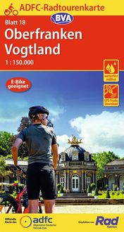 Produktbild: ADFC-Radtourenkarte 18 Oberfranken /Vogtland 1:150.000, rei&szlig;- und wetterfest, E-Bike geeignet, GPS-Tracks Download