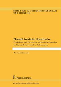 Produktbild: Phonetik ironischer Sprechweise