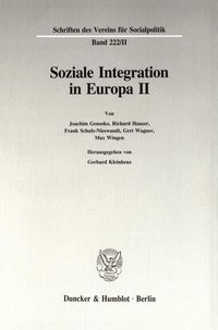 Produktbild: Soziale Integration in Europa II.