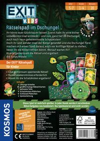 KOSMOS 683375 - EXIT® Das Spiel Kids, Rätselspaß im Dschungel,