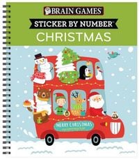 Produktbild: Brain Games - Sticker by Number: Christmas (Bus Cover)