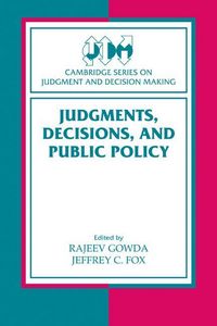 Produktbild: Judgments, Decisions, and Public Policy