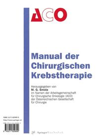 Produktbild: Manual der Chirurgischen Krebstherapie