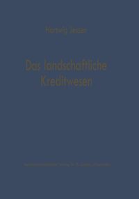 Produktbild: Das landschaftliche Kreditwesen
