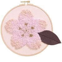 Bild vom Artikel Punch Needle Packung Kirschblüte Blatt braun, Bild Ø 21,5 cm vom Autor 