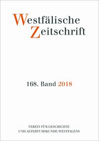 Produktbild: Westfälische Zeitschrift 168, Band 2018
