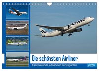 Produktbild: Die sch&ouml;nsten Airliner (Wandkalender 2026 DIN A4 quer), CALVENDO Monatskalender