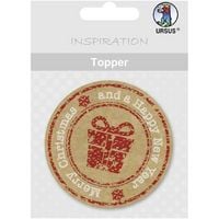 Produktbild URSUS Topper Topper, Motiv 19, Merry Christmas and happy new Year, rund