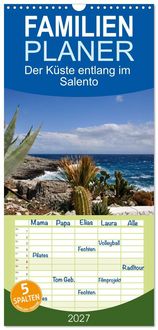 Produktbild: Familienplaner 2027 - Der K&uuml;ste entlang im Salento mit 5 Spalten (Wandkalender, 21 x 45 cm) CALVENDO