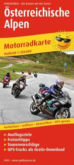 Produktbild: Publicpress Motorradkarte &Ouml;sterreichische Alpen 1:250.000