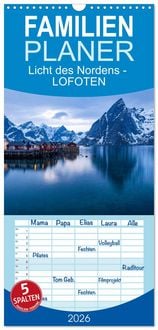 Produktbild: Familienplaner 2026 - Licht des Nordens - LOFOTEN mit 5 Spalten (Wandkalender, 21 x 45 cm) CALVENDO