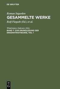 Produktbild: Zur Grundlegung der Erkenntnistheorie