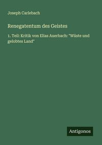 Produktbild: Renegatentum des Geistes