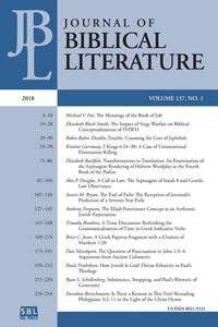 Produktbild: Journal of Biblical Literature 137.1 (2018)