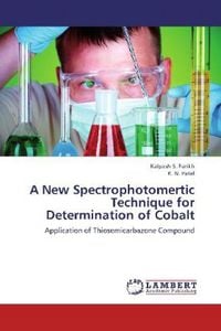 Produktbild: Parikh, K: New Spectrophotomertic Technique for Determinatio