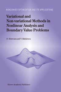 Produktbild: Variational and Non-variational Methods in Nonlinear Analysis and Boundary Value Problems