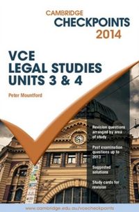 Produktbild: Cambridge Checkpoints Vce Legal Studies Units 3 and 4 2014 and Quiz